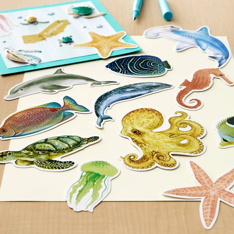 Sealife Die Cut Stickers by Recollections™