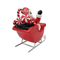 7.25" Red & White Peppermint Santa in Sleigh Tabletop Décor by Ashland®