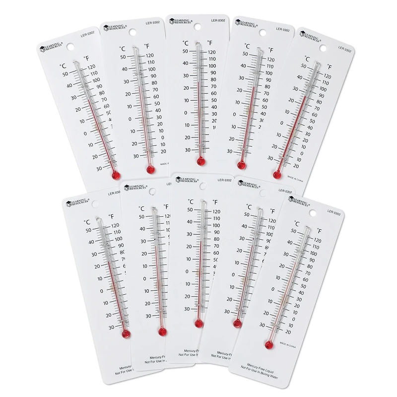 Learning Resources Student Thermometers, 10ct.