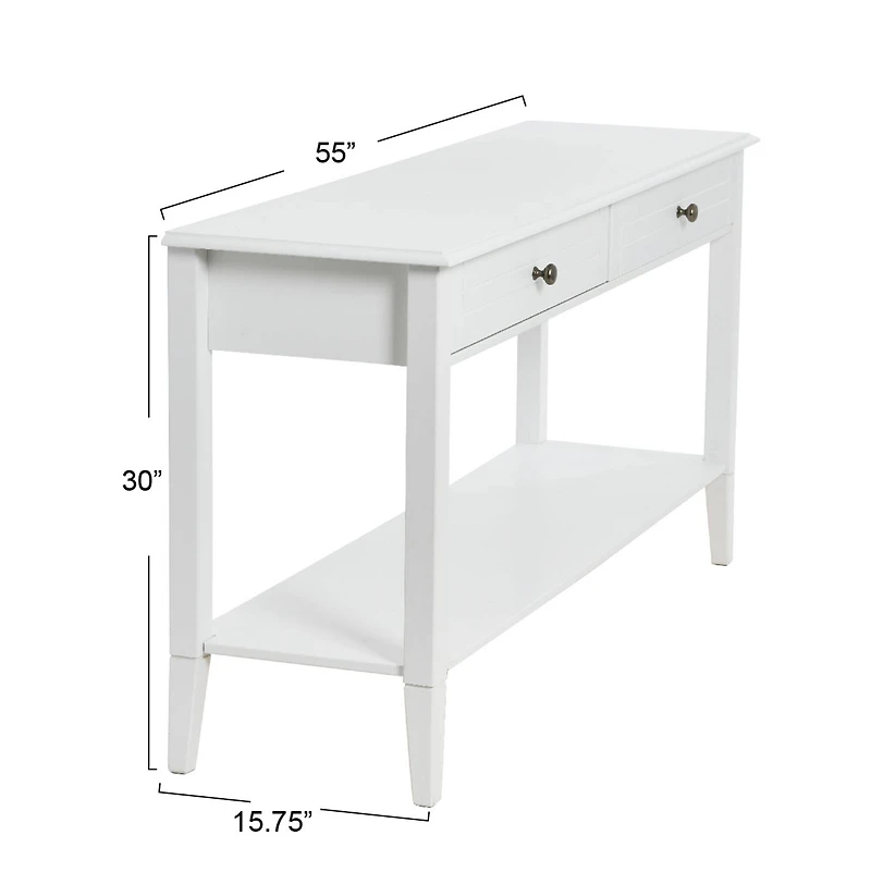 Hello Honey® Pleasantville White Console Table with 2 Drawers