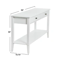 Hello Honey® Pleasantville White Console Table with 2 Drawers