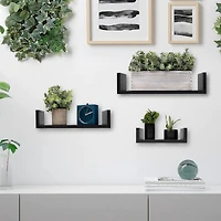 Mind Reader Floating Shelf Set with Invisible Brackets