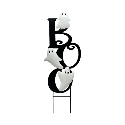 2ft. Black & White Boo Metal Yard Stake by Ashland®