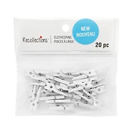 Mini White Clothespins by Recollections™