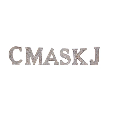 8" Brown Mango Wood Letter Set