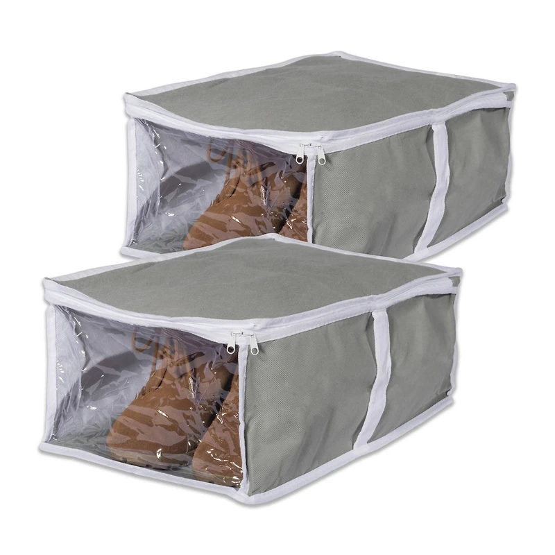 DII® Gray Under-The-Bed Shoes Soft Storage Set, 2ct.