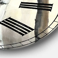 Designart 'Golden Birch Forest Iv Traditional Wall Clock