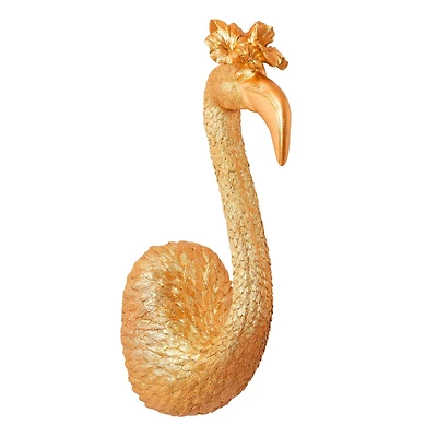 American Art Decor Tipsy Resin Gold Bird Head Wall Decor - 14.75" x 4.75" x 6.75"
