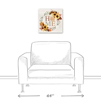 Autumn Home Wreath Canvas Wall Art