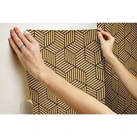 RoomMates Stripped Hexagon Peel & Stick Wallpaper