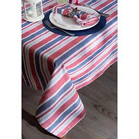 Patriotic Stripe Tablecloth 60" x 120"