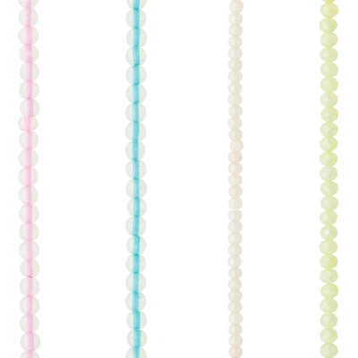 12 Pack: Pastel Faceted Rondelle Beads by Bead Landing™