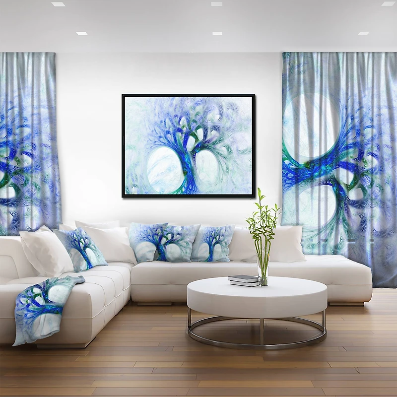 Designart - Blue Mystic Psychedelic Tree