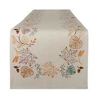 DII® 72" Autumn Leaves Embellished Table Runner