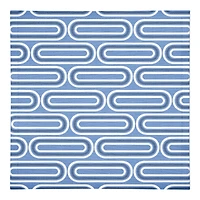 Groovy Blue Lines Cotton Twill Napkin