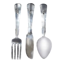 23" Silver Aluminum Traditional Wall Décor Set, 3ct.