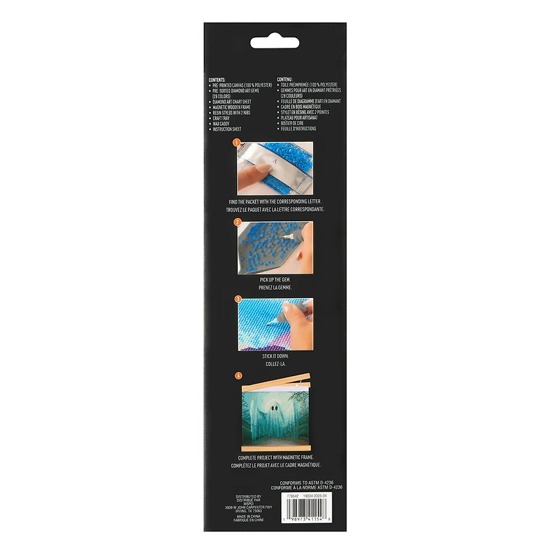 8" x 10" Ghost Diamond Art Kit with Magnetic Frame by Make Market®
