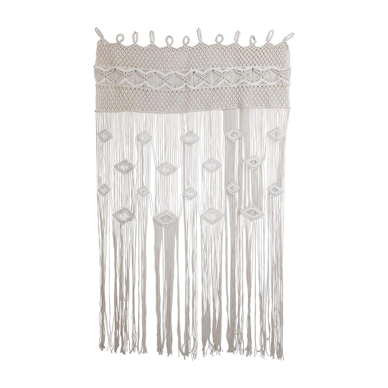 Hello Honey® 84" Hand-Woven Cotton Blend Macramé Curtain