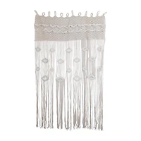 Hello Honey® 84" Hand-Woven Cotton Blend Macramé Curtain