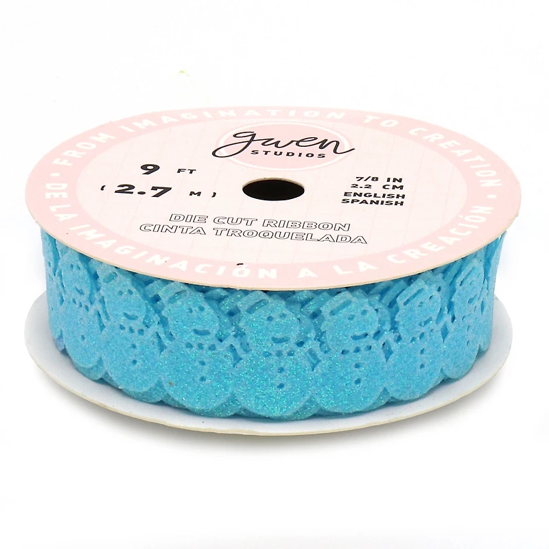Gwen Studios 7/8" x 3yd. Die Cut Snowman Winter Holiday Ribbon