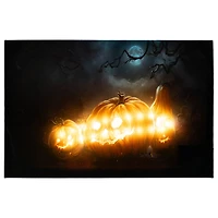 Spooky Jack-o-Lanterns LED Canvas Wall Art