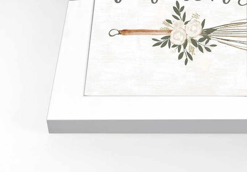 Take Whisks 12" x 16" White Framed Print Under Plexiglass