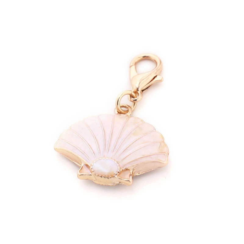 Charmalong™ White & Gold Shell Charm by Bead Landing™