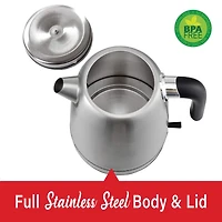 Brentwood 1.7L 1,500 Watt Cordless Electric Stainless Steel Kettle