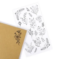 12 Pack: Black Flower Stickers by Recollections™