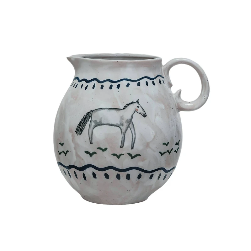 Hello Honey® 7.25" Horse Stoneware Pitcher