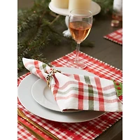 DII® Kitchen & Tabletop Jolly Tree Collection Nutcracker Plaid Napkin Set, 6ct.
