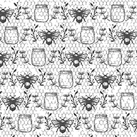 Black & White Bees Cotton Fabric Bundle by Loops & Threads™