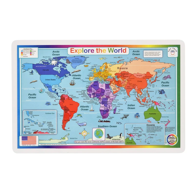 Tot Talk Explore The World Placemat