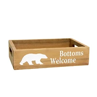 Elegant Designs Small Natural Rustic Towel Holder, Frame & Toilet Paper Holder Set