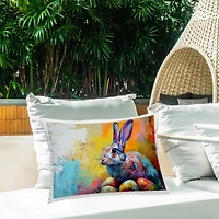 Stupell Industries Easter Joy Abstract Outdoor Printed Pillow