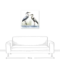 Heron Duo Canvas Wall Art