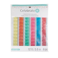 12ft. Rainbow Leaf Tissue Paper Garlands by Celebrate It™