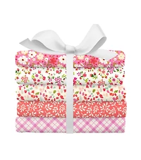 SINGER Ditsy Floral Pink 100% Cotton 5 Piece Bundle