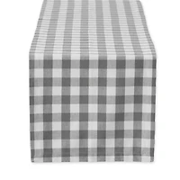 and White Checkers Table Runner 14" x 108