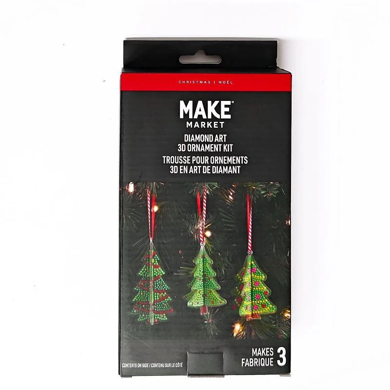 3D Christmas Tree Ornament Diamond Art Kit by Make Market®