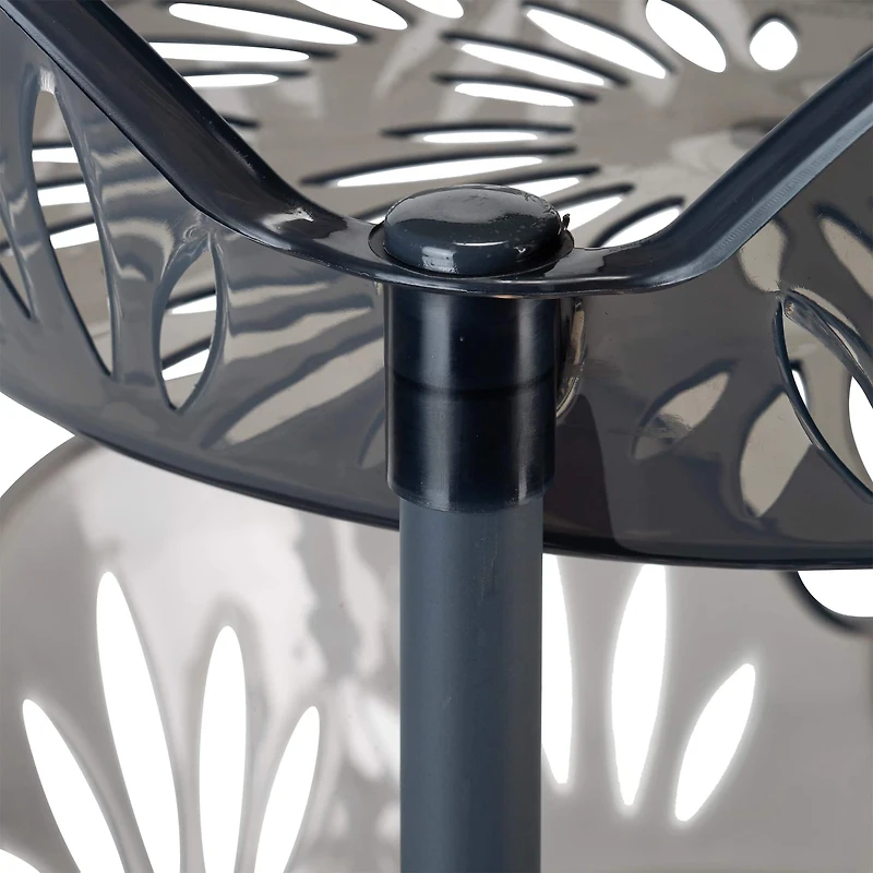 Kitchen Details Smoke Gray 4-Tier Large Basket Shelf