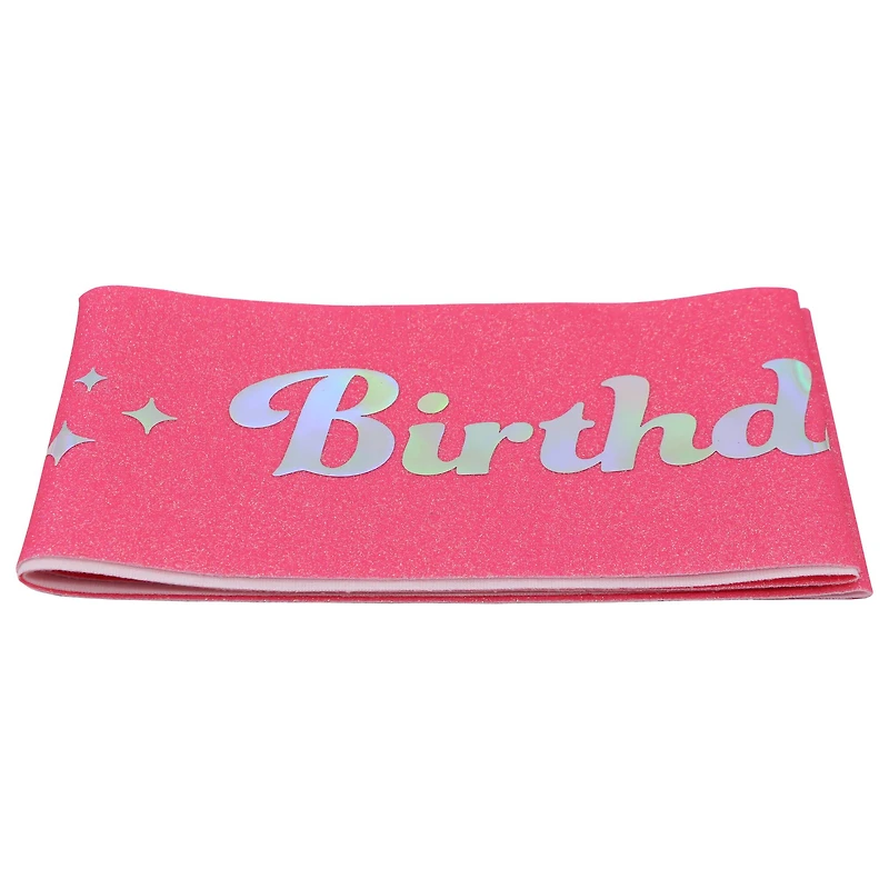 Glittery Birthday Girl Sash by Celebrate It™