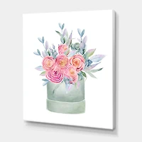 Designart - Gift Box With Pink Roses