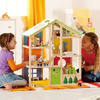 Hape All Seasons Wooden Dollhouse Playset