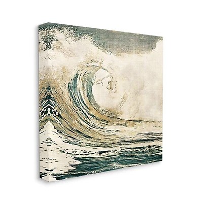 Stupell Industries Vintage Tidal Wave White Crest Nautical Water Canvas Wall Art