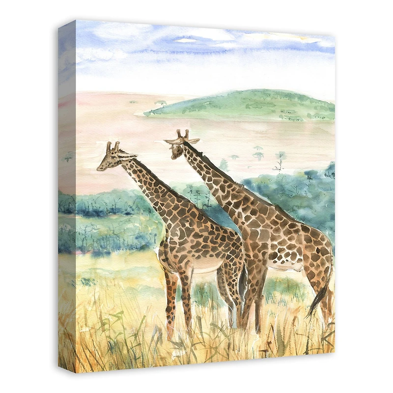 Giraffe Buddies 16" x 20" Canvas Wall Art