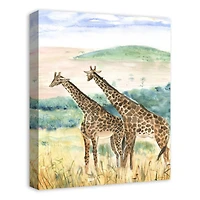 Giraffe Buddies 16" x 20" Canvas Wall Art