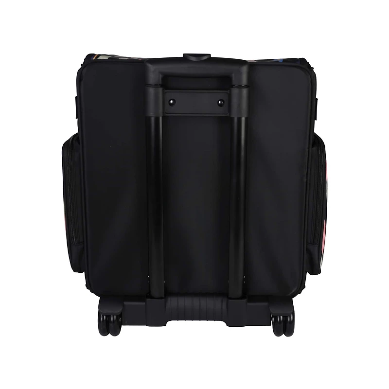 Everything Mary Black Abstract Stripes Rolling Craft Bag