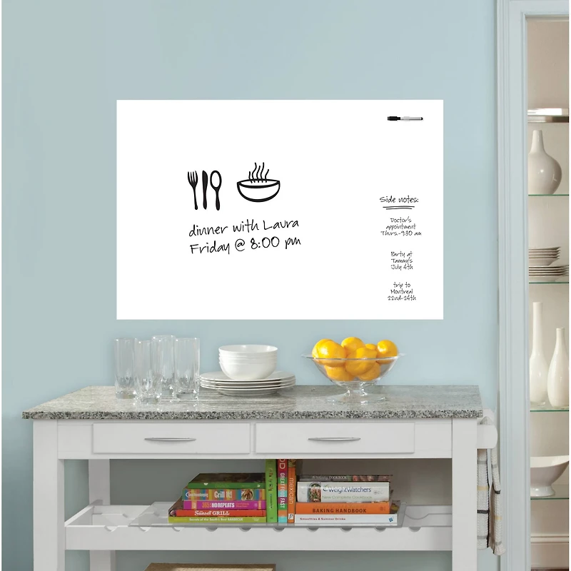 WallPops Large White Dry-Erase Message Board Decal