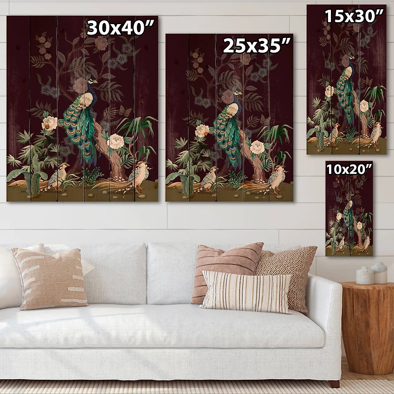 Designart - Chinoiserie With Birds and Peonies V